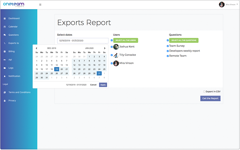 Export custom Slack Reports